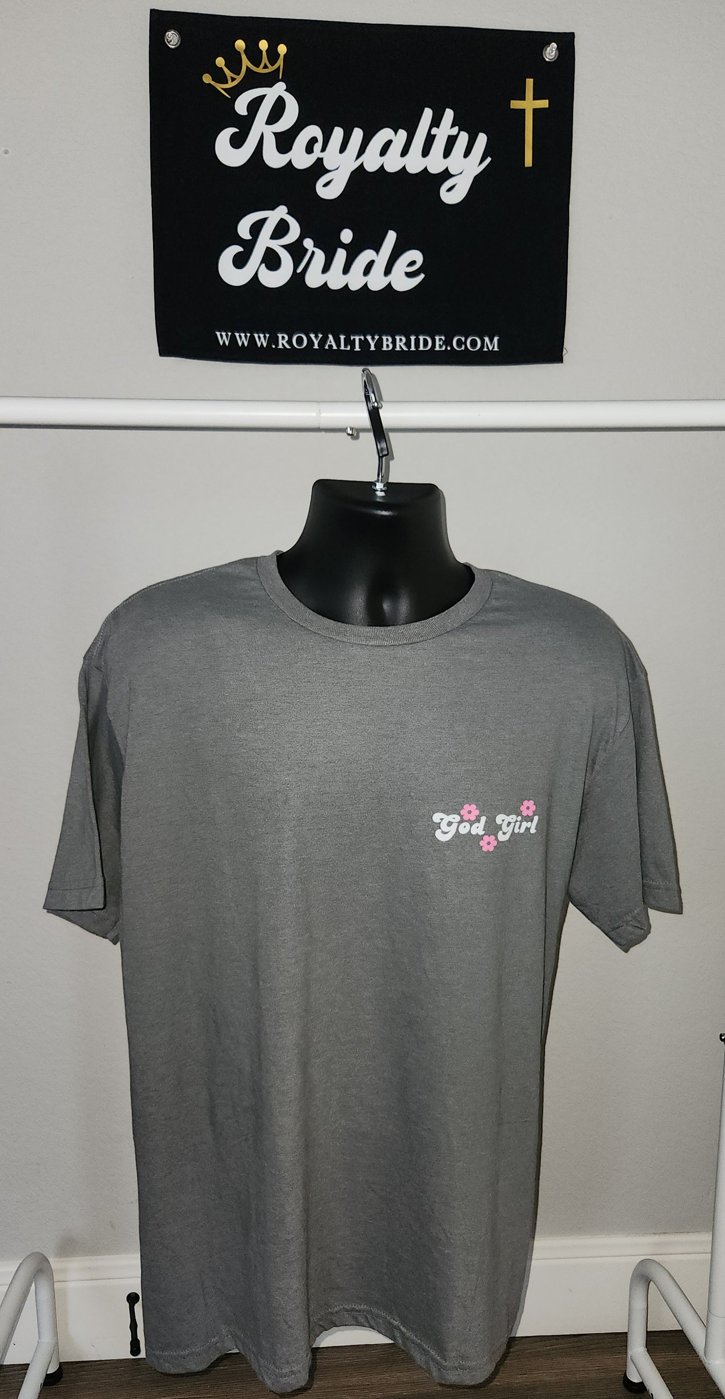 "JUST A GOD GIRL" - Gray Softstyle T-Shirt