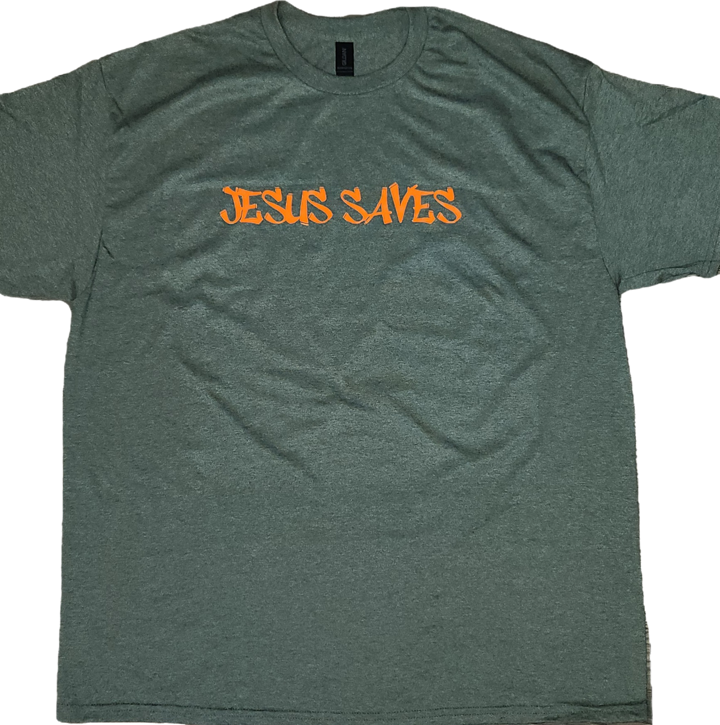 "JESUS SAVES" Olive T-shirt