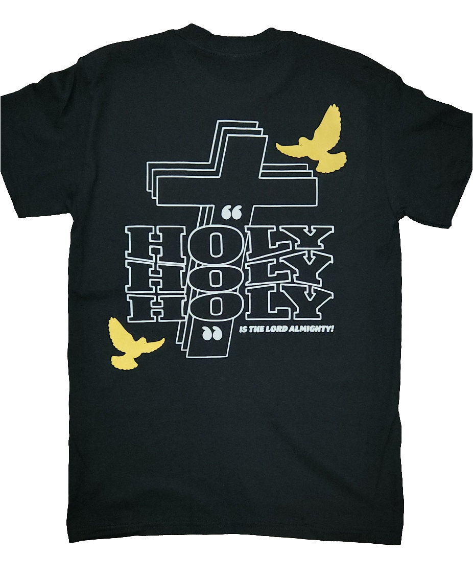 "HOLY, HOLY, HOLY" Black Unisex T-Shirt