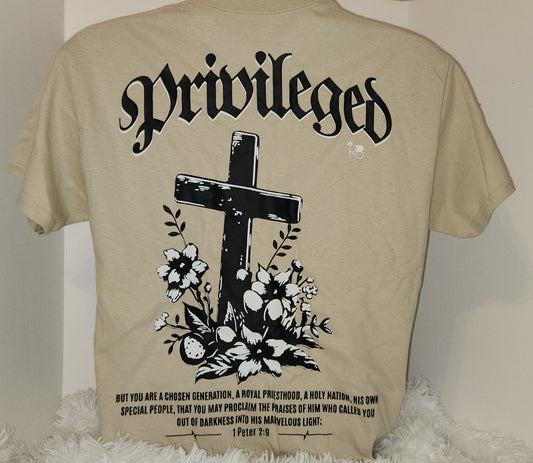 PRIVILEGED - Sand Unisex T-Shirt